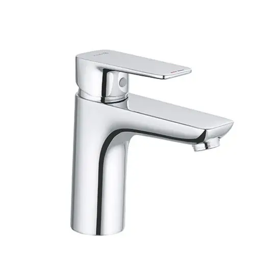 Kludi Waschtischarmatur mit einem chromfarbenen, modernen Design und einem Hebel zur Regulierung von Wasserfluss und Temperatur.